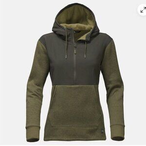 North Face Women’s Tech Sherpa Pullover Olive Green Size Medium